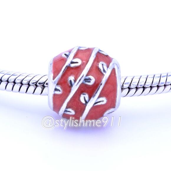 Authentic PANDORA Retired Red Vines Charm - Picture 2 of 10